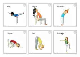 Vorschau - Bildkarten - Kinderyoga Karten klein Yoga in der Grundschule - Seite 1