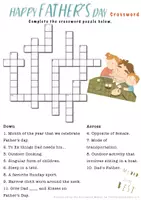 Aperçu - Feuilles d'exercices - Father’s Day Crossword / Mots croisés pour la fête des pères - Page de couverture
