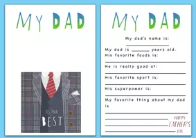 Aperçu - Feuilles d'exercices - The ultimate super Dad QUIZ for Father's day | Le QUIZ super papa ultime pour la fête des pères - Page de couverture