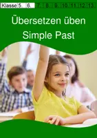 Vorschau - Arbeitsblätter - Simple Past Übungen mit Lösungen für die 5. Klasse - Übersetzen üben - Deckblatt