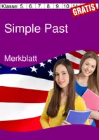 Vorschau - Merkblätter - KOSTENLOS: Simple Past Merkblatt mit allen Regeln zur Bildung und Verwendung - Signalwörter - Besonderheiten - Deckblatt