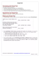 Vorschau - Merkblätter - KOSTENLOS: Simple Past Merkblatt mit allen Regeln zur Bildung und Verwendung - Signalwörter - Besonderheiten - Seite 1