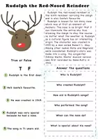 Aperçu - Feuilles d'exercices - Christmas stories: Santa Claus, Rudolph, Candy cane, Turkey, Gifts. / Contes de Noël : Père Noël, Rudolph, Canne en bonbon, Turquie, Cadeaux - Page 2