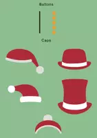 Aperçu - Matériel pour travaux manuels / dessin - Santa Claus, Mrs. Claus, Snowman, Reindeer handicraft worksheets: prints on a paper, cut out and glue the parts / Feuilles de travail d'artisanat de Noël - Page 3