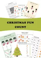 Aperçu - Feuilles d'exercices - Christmas fun math: count snowballs, garlands on New Year tree / Mathématiques amusantes de Noël - Page de couverture