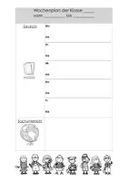 Vorschau - Lehrpläne/Lehrermaterial - Vorlage Wochenplan für Lehrer (Distanzlernen) - Seite 1