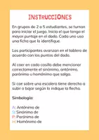 Vista previa - Unidades / Secuencias / Situaciones de Aprendizaje - Juego de Mesa: Escalera de sinónimos, antónimos, homónimos y parónimos - página 1