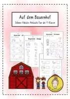 Vorschau - Arbeitsblätter - Bauernhof - Anlaute, Silben und Vokale für die 1. Klasse - Deckblatt
