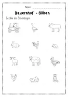 Vorschau - Arbeitsblätter - Bauernhof - Anlaute, Silben und Vokale für die 1. Klasse - Seite 2