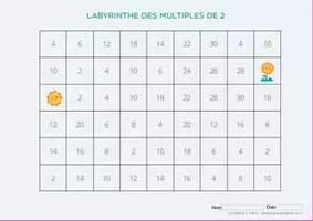 Aperçu - Jeux - 54 labyrinthes des multiples (calcul mental) - Page 2