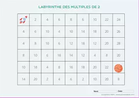 Aperçu - Jeux - 54 labyrinthes des multiples (calcul mental) - Page 3