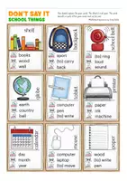 Vista previa - Juegos / Gamificación - Don't say it School things Inglés - página 3