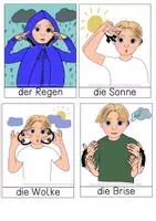 Vorschau - Fördermaterial/Inklusion - Wetterbegriffe in der Gebärdensprache mit Hintergründen - Seite 3