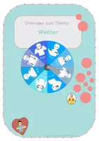 Vorschau - Mal- und Bastelvorlagen - Wie ist das Wetter? - Drehkreise -Gebärdensprache - Deckblatt