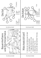 Vorschau - Arbeitsblätter - Bauernhoftiere und ihre Körperteile - Seite 1