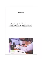 Vorschau - Unterrichtsreihen - Selbstständige Erarbeitung Rechtsextremismus - Deckblatt