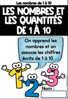 Aperçu - Feuilles d'exercices - Les nombres et les quantités de 1 à 10 - 42 fiches dáctivité - Page 1
