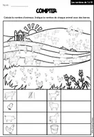 Aperçu - Feuilles d'exercices - Les nombres et les quantités de 1 à 10 - 42 fiches dáctivité - Page 3