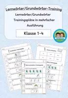 Vorschau - Arbeitsblätter - Lernwörter/ Grundwörter: Trainingspläne (Klasse 1-4) - Seite 1