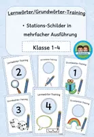 Vorschau - Arbeitsblätter - Lernwörter/ Grundwörter: Stationsschilder (Klasse 1-4) - Seite 1