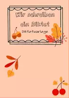 Vorschau - Lehrpläne/Lehrermaterial - Herbstdiktat Vorlage mit Bewertungsraster - Deckblatt