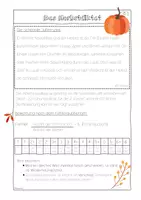 Vorschau - Lehrpläne/Lehrermaterial - Herbstdiktat Vorlage mit Bewertungsraster - Seite 1