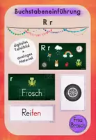 Vorschau - Präsentationen/Tafelbilder - Buchstabeneinführung: R r (Digitales Tafelbild, analoges Material) - Deckblatt