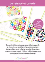 Aperçu - Feuilles d'exercices - Retraçage - coloriage -primaire - maternelle - Page de couverture