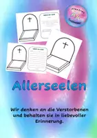 Vorschau - Arbeitsblätter - Allerseelen - Wir schmücken die Gräber - Deckblatt