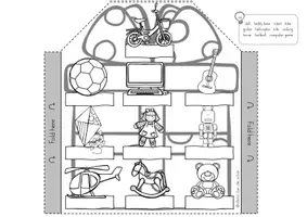 Vorschau - Arbeitsblätter - Klappheft - Present full of toys - Seite 3