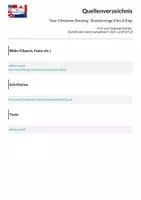 Vorschau - Arbeitsblätter - Your Christmas Stocking - Bastelvorlage (Deu & Eng) - Seite 1