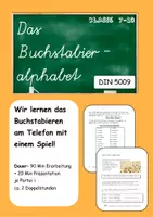 Vorschau - Arbeitsblätter - Berufliches Telefonieren lernen - das Buchstabieralphabet - Deckblatt