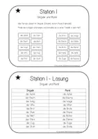 Vorschau - Stationenlernen - Stationentraining Nomen (Zweifach Differenziert) - Seite 1