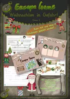 Vorschau - Stundenentwürfe - Mini Escape Game - Weihnachten in Gefahr - Klasse 2 - Deckblatt
