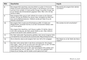 Vorschau - Stundenentwürfe - Geschichte und Bilder Gleichnis Der Vater und seine zwei Söhne oder der Verlorene Sohn - Seite 3