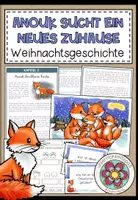 Vorschau - Stundenentwürfe - Advent – Adventskalender mit Hörbuch und Begleitmaterial | Anouk sucht ein neues Zuhause - Deckblatt