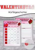 Vorschau - Arbeitsblätter - Valentinstag - Würfelgeschichte - Deckblatt