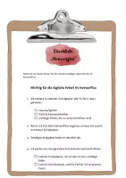 Vorschau - Anderer Materialtyp - Merkblatt: Checkliste -Hausaufgaben / Homeoffice - Seite 1