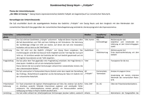 Vorschau - Stundenentwürfe - Unterrichtsstunde_Lyrik_Frühjahr_Heym_Deutsch LK - Deckblatt