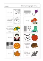 Vorschau - Arbeitsblätter - Kleiner Zahlenspaziergang zum Herbst für die 2. Klasse - Deckblatt