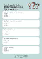 Vorschau - Spiele - 50 Quizfragen für Kinder: Redewendungen und Sprichwörter - Seite 2