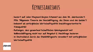 Vorschau - Präsentationen/Tafelbilder - Stundenentwurf: Nachfragepolitik: Keynesianismus - Präsentation - Seite 3