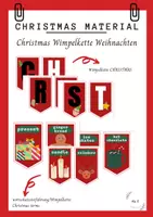 Vorschau - Poster - Wortschatzeinführung: Christmas Wimpelkette Weihnachten - Deckblatt