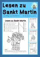 Vorschau - Arbeitsblätter - Lesen zu Sankt Martin (Klassen 2 und 3) - Deckblatt