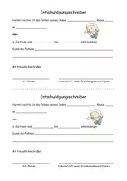 Vorschau - Anderer Materialtyp - Entschuldigungen - Deckblatt