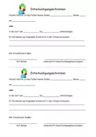 Vorschau - Anderer Materialtyp - Entschuldigung für fehlende Kinder "Hund" - Deckblatt