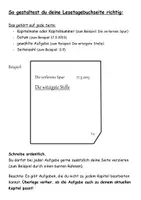 Vorschau - Merkblätter - So gestaltest du deine Lesetagebuchseite richtig - Deckblatt