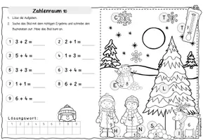 Vorschau - Arbeitsblätter - Rechenspuren Winter Paket Klasse 1-4 | Mathematik Grundschule - Seite 2