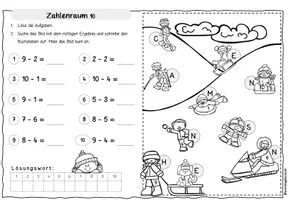 Vorschau - Arbeitsblätter - Rechenspuren Winter Paket Klasse 1-4 | Mathematik Grundschule - Seite 3