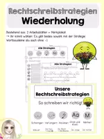 Vorschau - Arbeitsblätter - Wiederholung aller Rechtschreibstrategien FRESCH Kl.2 - Deckblatt